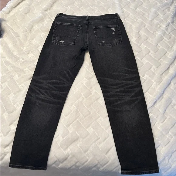 American Eagle Outfitters Men’s Charcoal Distressed Denim size 28/30 - Picture 7 of 8